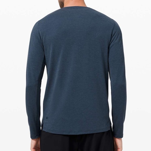Lululemon Reinstate Long Sleeve Henley Heathered True Navy XXL - Picture 6 of 9